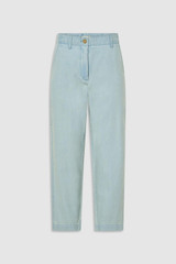 Front product shot of the Oroton Arlo Carpenter Chino in Chambray and 100% cotton fabric for Women .