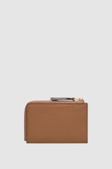 Back product shot of the Oroton Eve Pouch With Key Ring in Tan and Pebble leather exterior for Women .