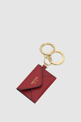 Front product shot of the Oroton Harvey Envelope Bag Charm in Berry and Premium smooth leather for Women .