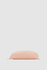 Front product shot of the Oroton Eve Pencil Case in Blossom and Premium pebble leather for Women .