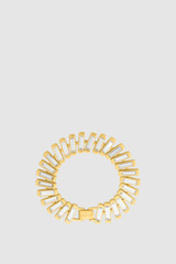 Front product shot of the Oroton Eden Bracelet in Clear/Worn Gold and Premium brass material for Women .