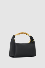 Back product shot of the Oroton Winnie Small Bag in Black and Premium smooth leather for Women .