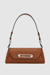 Front product shot of the Oroton Alyssa Baguette in Cognac and Premium smooth leather for Women .