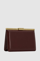 Back product shot of the Oroton Icon Clutch in Copper and Premium smooth leather for Women .
