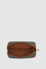 Internal product shot of the Oroton Harvey Signature Duet Sunglasses Case in Black/Cognac and Nylon canvas base cloth material with PVC coating (70% PVC, 30% polyester) for Women .