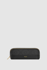 Front product shot of the Oroton Harvey Signature Duet Sunglasses Case in Black and Nylon canvas base cloth material with PVC coating (70% PVC, 30% polyester) for Women .