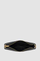 Internal product shot of the Oroton Harvey Signature Mini Baguette in Black and Nylon canvas base cloth material with PVC coating (70% PVC, 30% polyester) for Women .