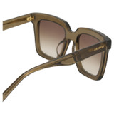 Back product shot of the Oroton Easton Sunglasses in Khaki and Acetate material for Women .