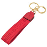 Front product shot of the Oroton Heather Wristlet Strap Keyring in Dark Ruby and 100% polyester fabric material for Women .