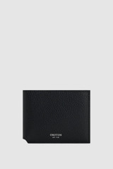 Front product shot of the Oroton Larsen Bifold Wallet in Black and Premium smooth leather for Men .