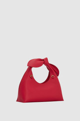 Back product shot of the Oroton Myrtle Mini Bag in Market Red and Premium smooth leather for Women .
