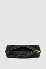 Internal product shot of the Oroton Romy Barrel Bag in Black and Premium smooth leather for Women .