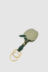 Front product shot of the Oroton Garden Apple Airtag Keyring in Gumleaf and Premium smooth leather for Women .