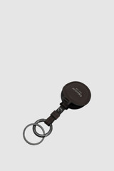 Internal product shot of the Oroton Larsen Air Tag Keychain in Dark Chocolate and Premium smooth leather for Men .
