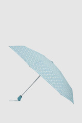 Front product shot of the Oroton Parker Small Umbrella in Sky Blue and 100% polyester fabric for Women .