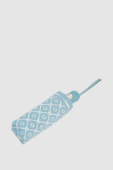Front product shot of the Oroton Parker Small Umbrella in Sky Blue and 100% polyester fabric for Women .