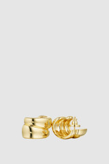 Front product shot of the Oroton Rada Large Stud Hoops in Gold and Premium brass material for Women .