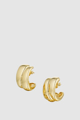 Front product shot of the Oroton Rada Large Stud Hoops in Gold and Premium brass material for Women .