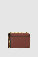 Back product shot of the Oroton Yvette Small Clutch Bag in Russet and Premium textured leather for Women .