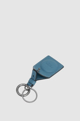 Internal product shot of the Oroton Jude Airtag Keyring in Marine Blue and Premium pebble leather for Men .