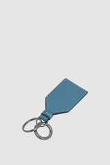 Back product shot of the Oroton Jude Airtag Keyring in Marine Blue and Premium pebble leather for Men .