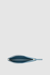 Internal product shot of the Oroton Kaia Medium Pouch in Sky Blue/Cream and Canvas material for Women .