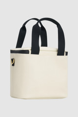 Back product shot of the Oroton Kaia Zip Top Lunch Bag in Natural and Canvas material for Women .