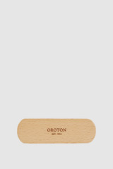 Front product shot of the Oroton Suede Leather Care Brush in Natural and Helps suede age beautifully over time for Women .