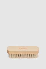 Front product shot of the Oroton Suede Leather Care Brush in Natural and Helps suede age beautifully over time for Women .