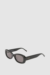 Front product shot of the Oroton Rumi Sunglasses in Black and Acetate material for Women .
