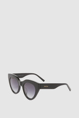 Front product shot of the Oroton Dallas Sunglasses in Black and Premium acetate material for Women .