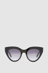 Front product shot of the Oroton Dallas Sunglasses in Black and Premium acetate material for Women .