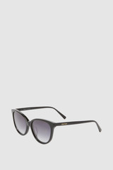 Front product shot of the Oroton Reid Sunglasses in Black and Premium acetate material for Women .