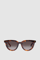Front product shot of the Oroton Heidi Sunglasses in Signature Tort and Premium acetate material for Women .