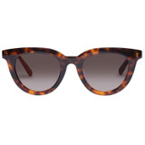 Front product shot of the Oroton Heidi Sunglasses in Signature Tort and Premium acetate material for Women