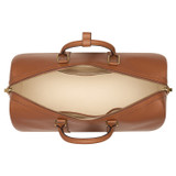 Internal product shot of the Oroton Wanderer Weekender in Amber and Premium smooth leather for Women .