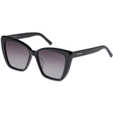 Front product shot of the Oroton Jamie Sunglasses in Black and Acetate material for Women .