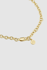 Detail product shot of the Oroton Heart Charm Bracelet in Gold and Premium brass material for Women .