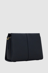 Back product shot of the Oroton Dorit Day Bag in Dark Navy and Premium pebble leather for Women .