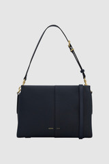 Front product shot of the Oroton Dorit Day Bag in Dark Navy and Premium pebble leather for Women .