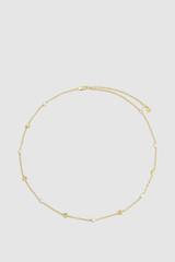 Front product shot of the Oroton Kaia Pearl Chain Necklace in Gold and Brass material for Women .
