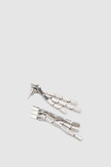 Detail product shot of the Oroton Chloe Earrings in Silver and Rhodium-plated brass for Women .