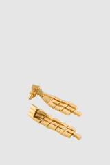 Detail product shot of the Oroton Chloe Earrings in Worn Gold and 14k yellow gold-plated brass with Oroton’s signature soft-burnished finish for Women .