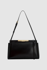 Front product shot of the Oroton Miriam Crackle Day Bag in Dark Chocolate and Premium smooth leather for Women .
