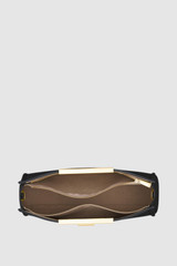 Internal product shot of the Oroton Miriam Crackle Day Bag in Dark Chocolate and Premium smooth leather for Women .