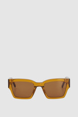Front product shot of the Oroton Stevie Sunglasses in Caramel and Acetate material for Women .