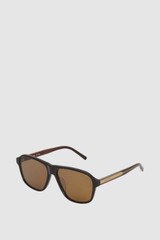 Front product shot of the Oroton Rogue Sunglasses in Chocolate and Made from Acetate material for Women .
