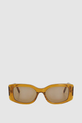 Front product shot of the Oroton Valentine Sunglasses in Caramel and Made from Acetate material for Women .