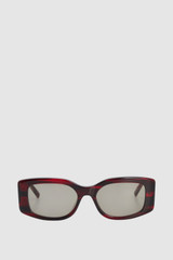 Front product shot of the Oroton Valentine Sunglasses in Cherry Haze and Made from Acetate material for Women .