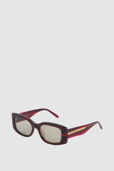 Front product shot of the Oroton Valentine Sunglasses in Cherry Haze and Made from Acetate material for Women .
